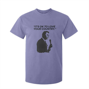 Patriotic Freedom Charlie Kirk Legacy T Shirt For Kid Its OK to Love Your Country TS02 Violet Print Your Wear