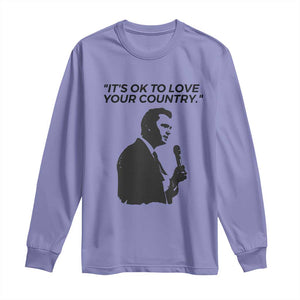 Patriotic Freedom Charlie Kirk Legacy Long Sleeve Shirt Its OK to Love Your Country TS02 Violet Print Your Wear
