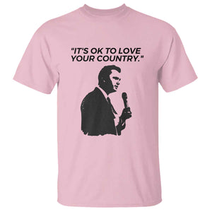 Patriotic Freedom Charlie Kirk Legacy T Shirt Its OK to Love Your Country TS02 Light Pink Print Your Wear