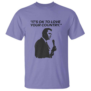 Patriotic Freedom Charlie Kirk Legacy T Shirt Its OK to Love Your Country TS02 Violet Print Your Wear