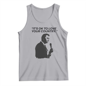 Patriotic Freedom Charlie Kirk Legacy Tank Top Its OK to Love Your Country TS02 Athletic Heather Print Your Wear