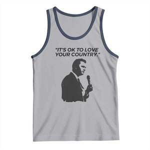 Patriotic Freedom Charlie Kirk Legacy Tank Top Its OK to Love Your Country TS02 Athletic Heather Navy Print Your Wear