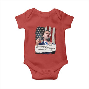 Patriotic Charlie Kirk Legacy Baby Onesie The Greatness of America Power of the People TS02 Red Print Your Wear