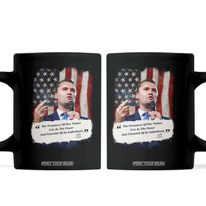 Patriotic Charlie Kirk Legacy Coffee Mug The Greatness of America Power of the People TS02 Black Print Your Wear