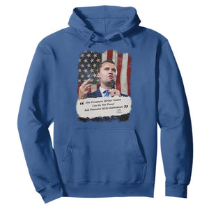 Patriotic Charlie Kirk Legacy Hoodie The Greatness of America Power of the People TS02 Royal Blue Print Your Wear