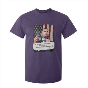 Patriotic Charlie Kirk Legacy T Shirt For Kid The Greatness of America Power of the People TS02 Purple Print Your Wear