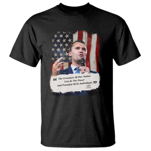 Patriotic Charlie Kirk Legacy T Shirt The Greatness of America Power of the People TS02 Black Print Your Wear
