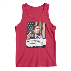 Patriotic Charlie Kirk Legacy Tank Top The Greatness of America Power of the People TS02 Red Print Your Wear