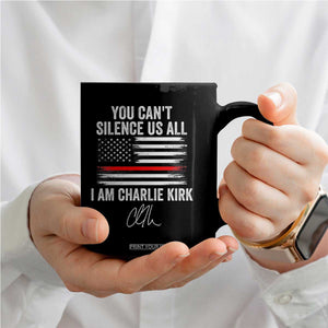I Am Charlie Kirk Coffee Mug You Cant Silence Us All Patriotic American Flag TS02 Print Your Wear