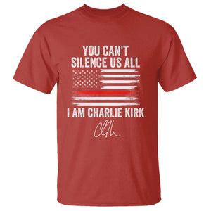 I Am Charlie Kirk T Shirt You Cant Silence Us All Patriotic American Flag TS02 Red Print Your Wear