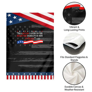 Patriotic Christian Faith Garden Flag All Death Can Do Is Deliver Him to Jesus TS02 Print Your Wear