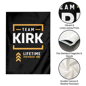 Team Kirk Lifetime Member Garden Flag American True Patriot Support TS02 Print Your Wear