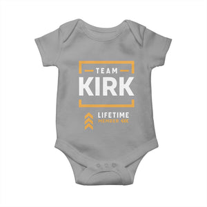 Team Kirk Lifetime Member Baby Onesie American True Patriot Support TS02 Sport Gray Print Your Wear