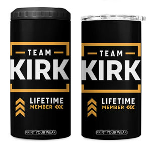 Team Kirk Lifetime Member 4 in 1 Can Cooler Tumbler American True Patriot Support TS02 One Size: 16 oz Black Print Your Wear