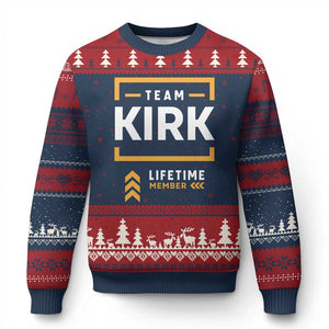 Team Kirk Lifetime Member Ugly Christmas Sweater American True Patriot Support TS02 Navy Red Print Your Wear