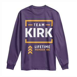 Team Kirk Lifetime Member Long Sleeve Shirt American True Patriot Support TS02 Purple Print Your Wear