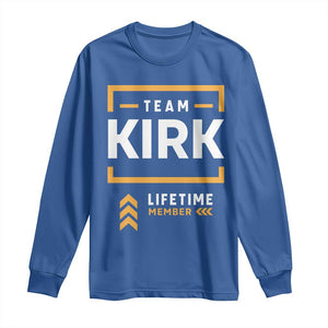 Team Kirk Lifetime Member Long Sleeve Shirt American True Patriot Support TS02 Royal Blue Print Your Wear