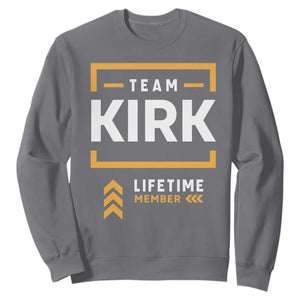 Team Kirk Lifetime Member Sweatshirt American True Patriot Support TS02 Charcoal Print Your Wear