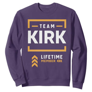Team Kirk Lifetime Member Sweatshirt American True Patriot Support TS02 Purple Print Your Wear
