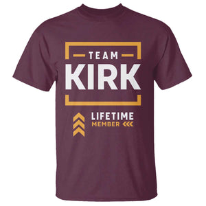 Team Kirk Lifetime Member T Shirt American True Patriot Support TS02 Maroon Print Your Wear