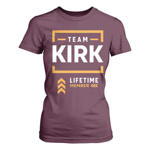 Team Kirk Lifetime Member T Shirt For Women American True Patriot Support TS02 Maroon Print Your Wear