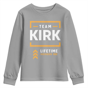 Team Kirk Lifetime Member Youth Sweatshirt American True Patriot Support TS02 Sport Gray Print Your Wear