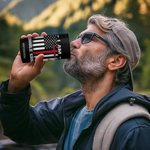 I Am Charlie Kirk 4 in 1 Can Cooler Tumbler Christian Cross Faith American Falg TS02 Print Your Wear