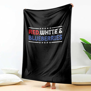 Red White and Blueberries Throw Blanket Patriotic Tribute Memorial TS02 Print Your Wear