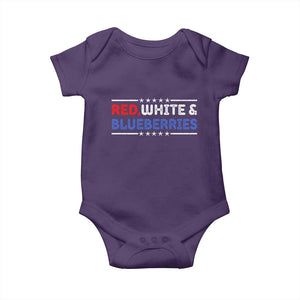 Red White and Blueberries Baby Onesie Patriotic Tribute Memorial TS02 Purple Print Your Wear
