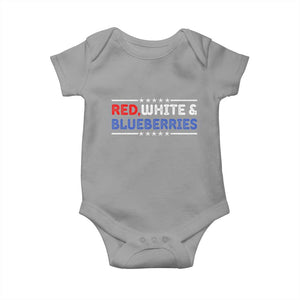 Red White and Blueberries Baby Onesie Patriotic Tribute Memorial TS02 Sport Gray Print Your Wear