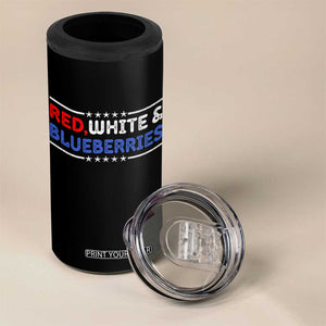 Red White and Blueberries 4 in 1 Can Cooler Tumbler Patriotic Tribute Memorial TS02 Print Your Wear