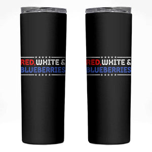 Red White and Blueberries Skinny Tumbler Patriotic Tribute Memorial TS02 Black Print Your Wear