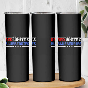 Red White and Blueberries Skinny Tumbler Patriotic Tribute Memorial TS02 Print Your Wear