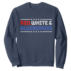 Red White and Blueberries Sweatshirt Patriotic Tribute Memorial TS02 Navy Print Your Wear