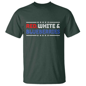 Red White and Blueberries T Shirt Patriotic Tribute Memorial TS02 Dark Forest Green Print Your Wear