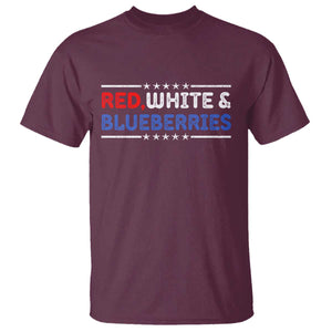 Red White and Blueberries T Shirt Patriotic Tribute Memorial TS02 Maroon Print Your Wear