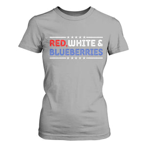 Red White and Blueberries T Shirt For Women Patriotic Tribute Memorial TS02 Sport Gray Print Your Wear