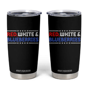 Red White and Blueberries Tumbler Cup Patriotic Tribute Memorial TS02 Black Print Your Wear