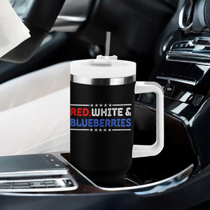 Red White and Blueberries Tumbler With Handle Patriotic Tribute Memorial TS02 Print Your Wear