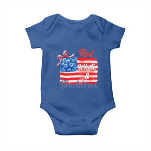 Red White and Blueberries Baby Onesie Patriotic Vintage American Flag Coquette Bow TS02 Royal Blue Print Your Wear