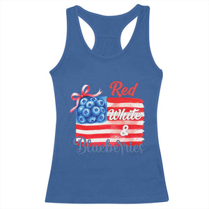 Red White and Blueberries Racerback Tank Top Patriotic Vintage American Flag Coquette Bow TS02 Royal Blue Print Your Wear