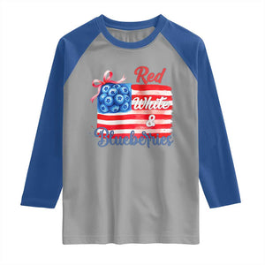 Red White and Blueberries Raglan Shirt Patriotic Vintage American Flag Coquette Bow TS02 Sport Gray Royal Print Your Wear
