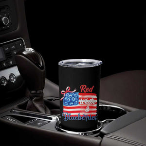 Red White and Blueberries Tumbler Cup Patriotic Vintage American Flag Coquette Bow TS02 Print Your Wear