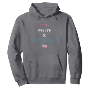 Red White and Blueberries Hoodie Vintage American Flag Patriotic TS02 Charcoal Print Your Wear