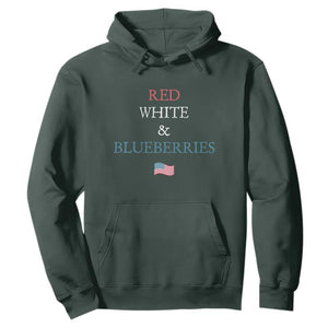 Red White and Blueberries Hoodie Vintage American Flag Patriotic TS02 Dark Forest Green Print Your Wear