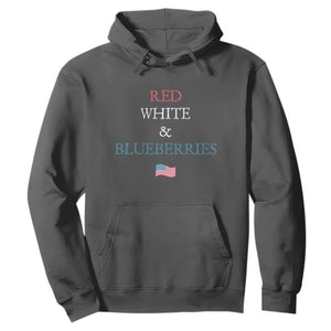 Red White and Blueberries Hoodie Vintage American Flag Patriotic TS02 Dark Heather Print Your Wear