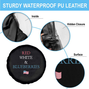 Red White and Blueberries Spare Tire Cover Vintage American Flag Patriotic TS02 Print Your Wear