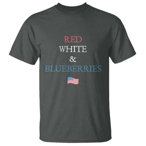 Red White and Blueberries T Shirt Vintage American Flag Patriotic TS02 Dark Heather Print Your Wear