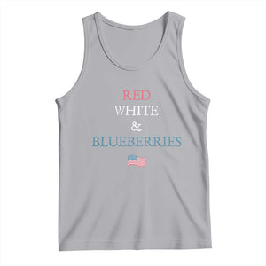 Red White and Blueberries Tank Top Vintage American Flag Patriotic TS02 Athletic Heather Print Your Wear