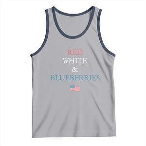 Red White and Blueberries Tank Top Vintage American Flag Patriotic TS02 Athletic Heather Navy Print Your Wear